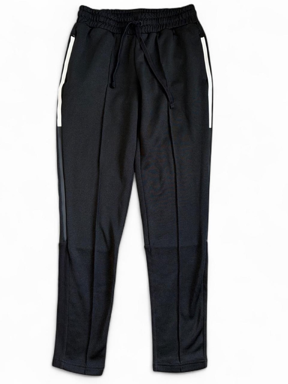 Adidas Women’s Black Athletic Track Pants with White Side Trim